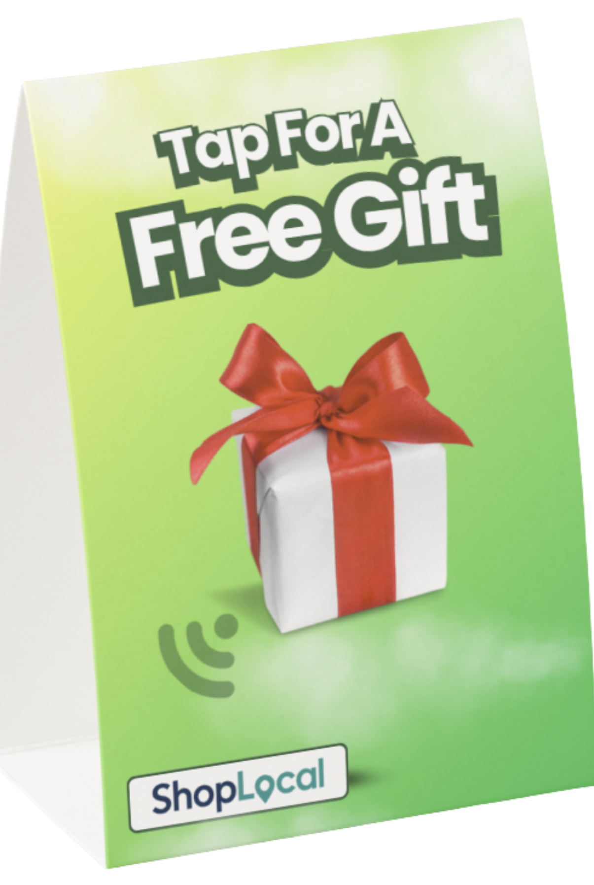 ShopLocal tap sign for countertop